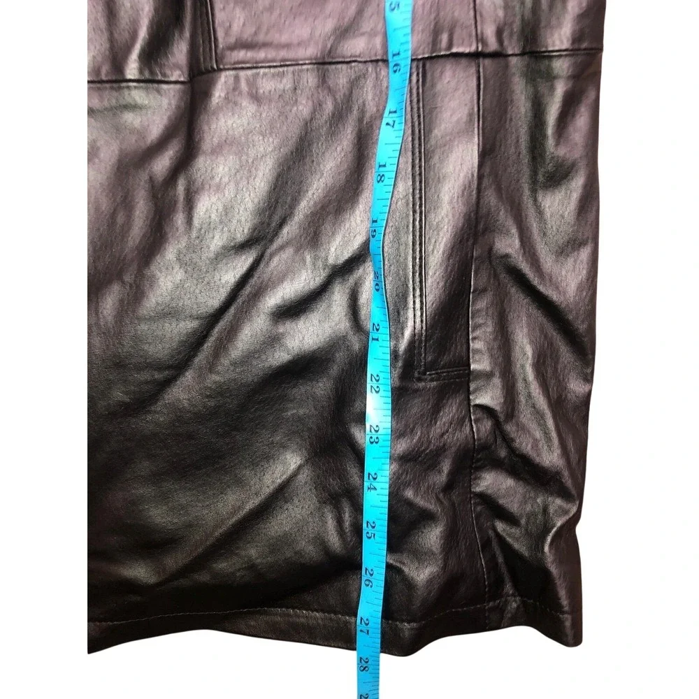 Terry Lewis Jacket Women's 1X Black Leather  Classic Luxuries Sleeve‎ Zippers